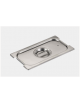 COPERCHIO GASTRONORM GN 1/3 A TENUTA IN ACCIAIO INOX AISI 304 - CON SPACCHI MANIGLIE - mm 325x175