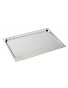 TEGLIA INOX GASTRONORM GN 2/1 IN ACCIAIO INOX AISI 304 - mm 650x530x65h