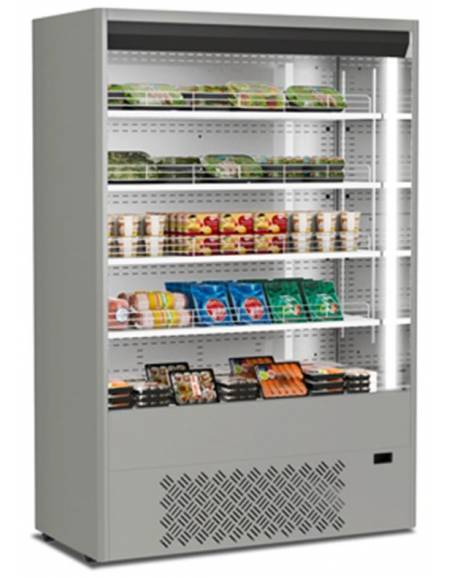 Espositore murale INOX refrigerato da cm. 68,5-SALUMI/FORMAGGI