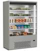 Murale frigorifero refrigerato cm 68,5x64x198,1h-Esterno grigio ed interno inox-Temperatura 0°C +4°C-Tenda notte inclusa