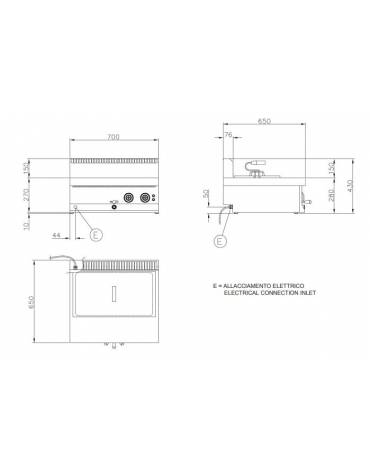 FRIGGITRICE ELETTRICA DA BANCO PASTICCERIA 22 LT