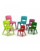Sedia posturale in polipropilene monoscocca per ambienti scolastici - Grandezza 3 - Colori vari - CONFORME AI CAM