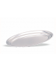 VASSOIO SERVIZIO OVALE ACCIAIO INOX - Larghezza mm 350 - Profondità mm 233