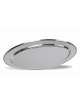 VASSOIO INOX OVALE CON BORDO ARROTONDATO - Larghezza mm 450 - Profondità mm 295