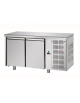 Tavolo refrigerato 2 porte gastronorm in acciaio ventilato -0° +10°C - mm 1420x700x850/900h
