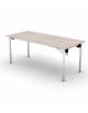 TAVOLO PIEGHEVOLE IMPILABILE PER MENSA CON STRUTTURA CROMATA E PIANO IN MELAMINICO DI VARI COLORI CM 160X80X72H