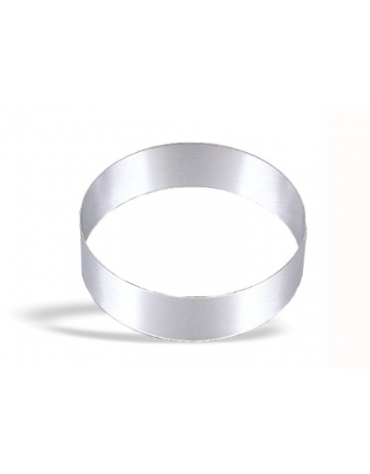 ANELLO ROTONDO PER MOUSSE ACCIAIO INOX - Diametro mm 280 - Altezza mm 45
