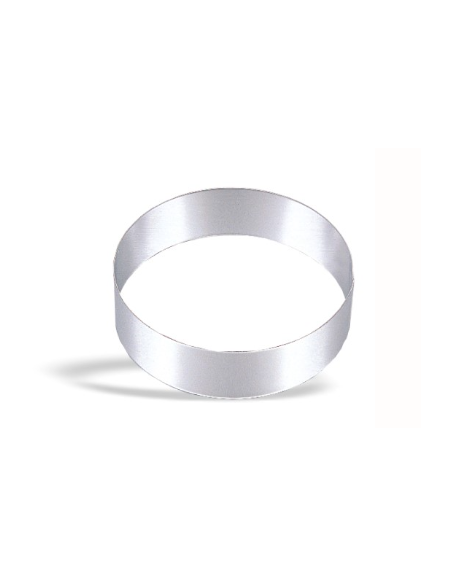 ANELLO ROTONDO PER MOUSSE ACCIAIO INOX - Diametro mm 280 - Altezza mm 45