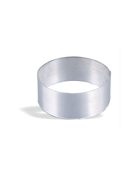 ANELLO ROTONDO PER TORTE GELATO ACCIAIO INOX h6cmX100