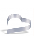 FORMA CUORE ACCIAIO INOX PER TORTE - Diametro mm 80 Altezza mm 45