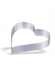 FORMA CUORE ACCIAIO INOX PER TORTE - Diametro mm 80 Altezza mm 45
