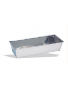 TORTIERA RETTANGOLARE IN ACCIAIO INOX - Larghezza mm 200 - Profondità mm 130 - Altezza mm 80