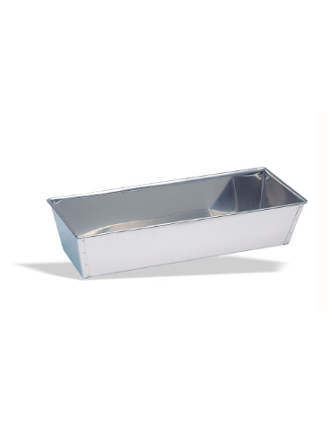 TORTIERA RETTANGOLARE IN ACCIAIO INOX - Larghezza mm 250 - Profondità mm 130 - Altezza mm 80