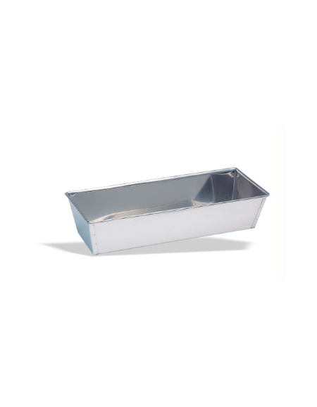 TORTIERA RETTANGOLARE IN ACCIAIO INOX - Larghezza mm 250 - Profondità mm 130 - Altezza mm 80