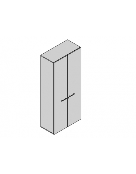 Armadio contenitore alto a 2 ante per ufficio - Colori vari disponibili - cm 90x45x233,1h 