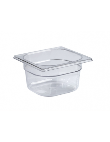 BACINELLA GASTRONORM TRITAN GN 1/6 BPA FREE - Larghezza mm 176 - Profondità mm 162 - Altezza mm 65