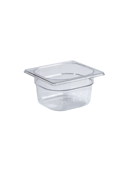 BACINELLA GASTRONORM TRITAN GN 1/6 BPA FREE - Larghezza mm 176 - Profondità mm 162 - Altezza mm 65