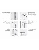 ARMADIO ANTE CIECHE A BATTENTI IN METALLO CON SERRATURA - cm 120x60x200h - nr. 4 ripiani spostabili con passo 4 cm