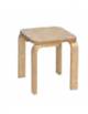 SGABELLO IN LEGNO FISSO CON GAMBE CURVE - CM 30x30x30h - ADATTO AI BAMBINI DAI 3 ANNI IN SU - CONFORME AI CAM