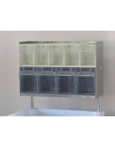 Cassetti superiori pensili per carrelli modulari (5 medi + 4 grandi)