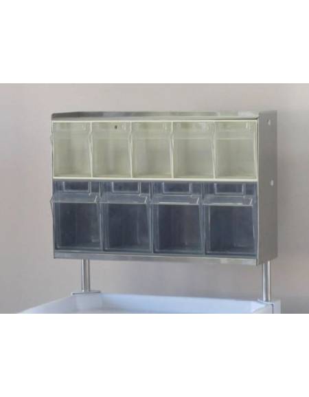 Cassetti superiori pensili per carrelli modulari (5 medi + 4 grandi)