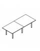 Tavolo riunione rettangolare - gamba a U - Spessore piano mm 25 - Paino a due pezzi - cm 280x120x72h