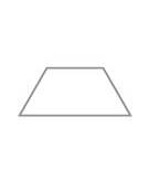 TAVOLO TRAPEZOIDALE PIANO LATTE IN LEGNO CM 128X64X53H