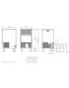 Macchina per cubetti di ghiaccio professionale da Kg 59/24h - Contenitore da Kg 33 - Raffreddamento ad aria