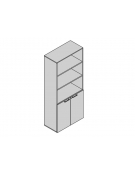Contenitore 2 anta basse 90x35x213h