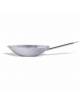 Padella inox per wok fondo piano - Diametro cm 36 - Altezza cm 9 - Capacità Lt 5,5