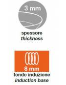 PADELLA ANTIADERENTE IN ALLUMINIO PER INDUZIONE, MANICO ACCIAIO INOX - Diametro mm 320 - Altezza mm 60 - Capacità LT 6