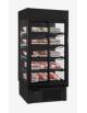 Frigo murale refrigerato chiuso con porte scorrevoli Temperatura 0° +10°C-Esterno ed interno in colore nero-cm 188,5x73,7x198,7h