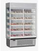 Frigo murale refrigerato chiuso con porte battente Temperatura 0° +10°C - Esterno grigio e interno bianco -cm 133,5x73,7x198,7