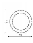 FIORIERA CIRCOLARE TONDA IN CEMENTO CALCESTRUZZO PER ESTERNO DIAMETRO CM. 90 - COLORE BIANCO TRAVERTINO - CONFORME AI CAM