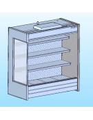 Espositore pensile refrigerato SPALLE IN VETRO da cm. 200