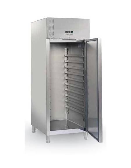 Armadio congelatore Euronorm inox per pasticceria N°10 teglie cm 60x80 - temperatura -18/22°C - classe E -cm 74x99x201h