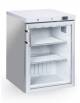Armadio congelatore in ABS con porta in vetro, corpo e cornice color acciaio e interno in termoformato - cm 59,8x67,9x83,8h
