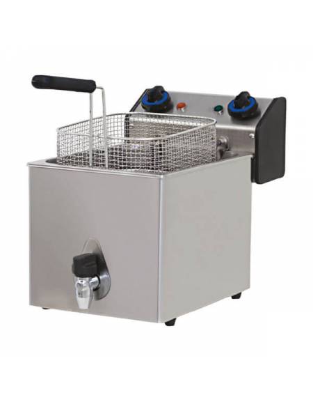 Friggitrice elettrica da banco 1 vasca Lt 10 MONOFASE Friggitrice elettrica da banco 1 vasca Lt 10 MONOFASE