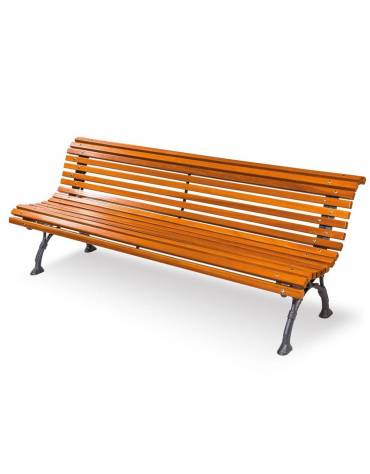 Panchina Zurigo doghe iroko cm50x170x86h