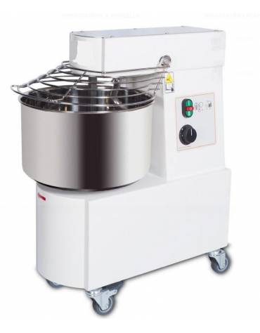 Impastatrice per pizzeria professionale a spirale - Capacità vasca Kg 6 / Lt 7 - MONOFASE