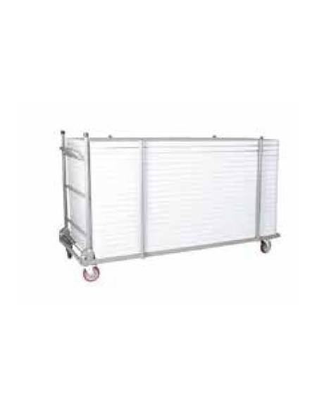 Tavolo catering rettangolare pieghevole in polietilene cm 242x76