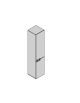 Contenitore 1 anta bassa 1 anta media 45x45x213h Special