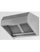 Cappa aspirante professionale inox ecologica a carboni attivi a parete con motore interno per ristorante cm 220x90x60h