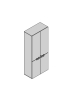 Contenitore 2 ante basse 2 ante medie 90x45x213h Special