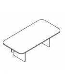 tavolo riunione con gamba a cavalletto - cm 200x110x72h