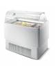 Vetrina gelato ventilata N° 6 vaschette Lt 5 - Vetro curvo - Doppia fila di riserva da 6 Vaschette da Lt 5 - cm 121,4x63x124,7h