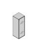 Contenitore 1 anta vetro 45x35x130h