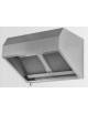 Cappa snack inox ecologica a parete con carboni attivi ed aspiratore incorporato cm. 100x70x60h