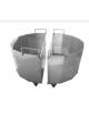 Cestello forato a 2 settori per pentola da Lt 100 - Diametro Ø 600 mm - Altezza 420 mm