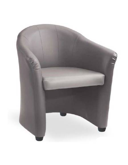 Poltrona attesa con telaio tubolare con sedile in multistrato cm 68x67x79h
